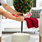 2' UV Resistant Artificial Holly Berry Christmas Ball with Integrated Ground Stake (Indoor/Outdoor) - Che Cose Belle
