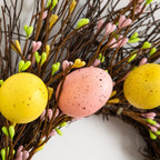 20" Artificial Pastel Easter Egg Twig Wreath - Che Cose Belle