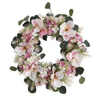 20” Hydrangea and Magnolia Artificial Wreath - Che Cose Belle