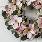 20” Hydrangea and Magnolia Artificial Wreath - Che Cose Belle