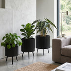 20-Inch Raised Metal Planter with Stand and Drainage Holes - Che Cose Belle