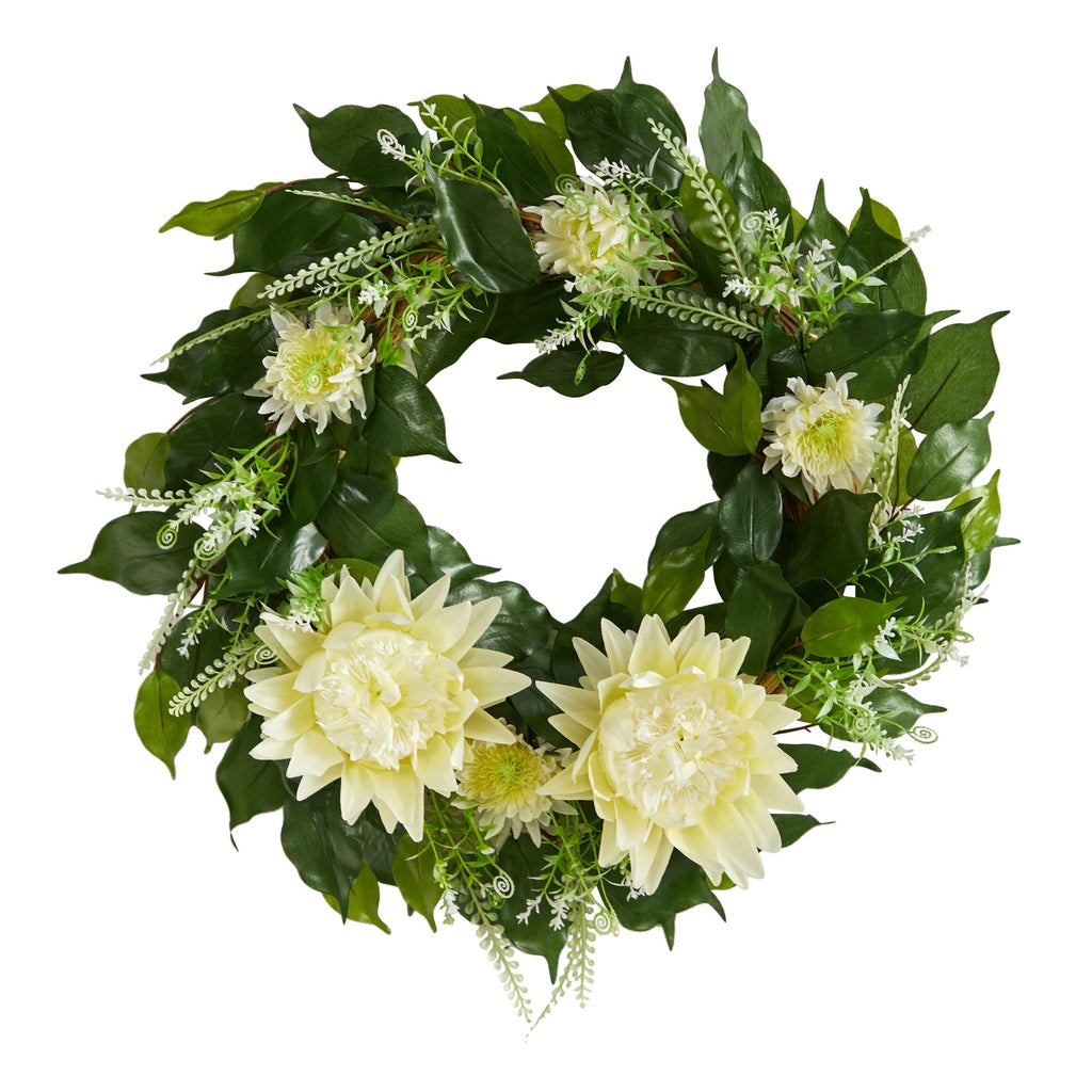 20” Protea Artificial Wreath - Che Cose Belle