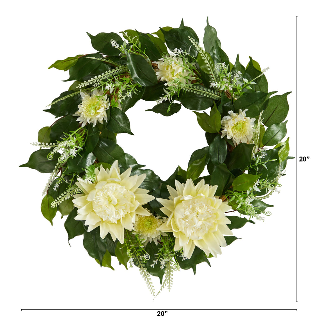 20” Protea Artificial Wreath - Che Cose Belle