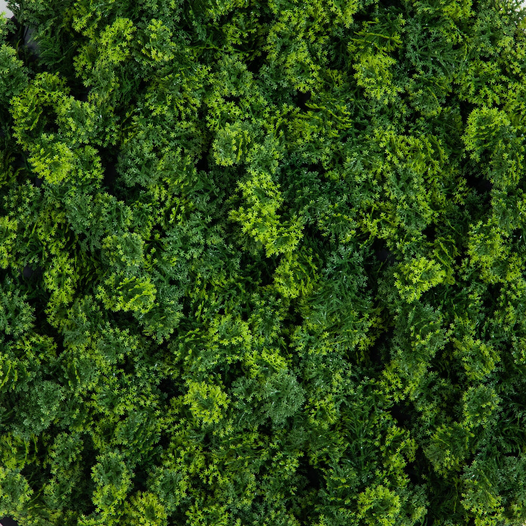 20” UV Resistant Irish Green Meadow Artificial Living Wall Art Panel in Black Aluminum Frame - Che Cose Belle