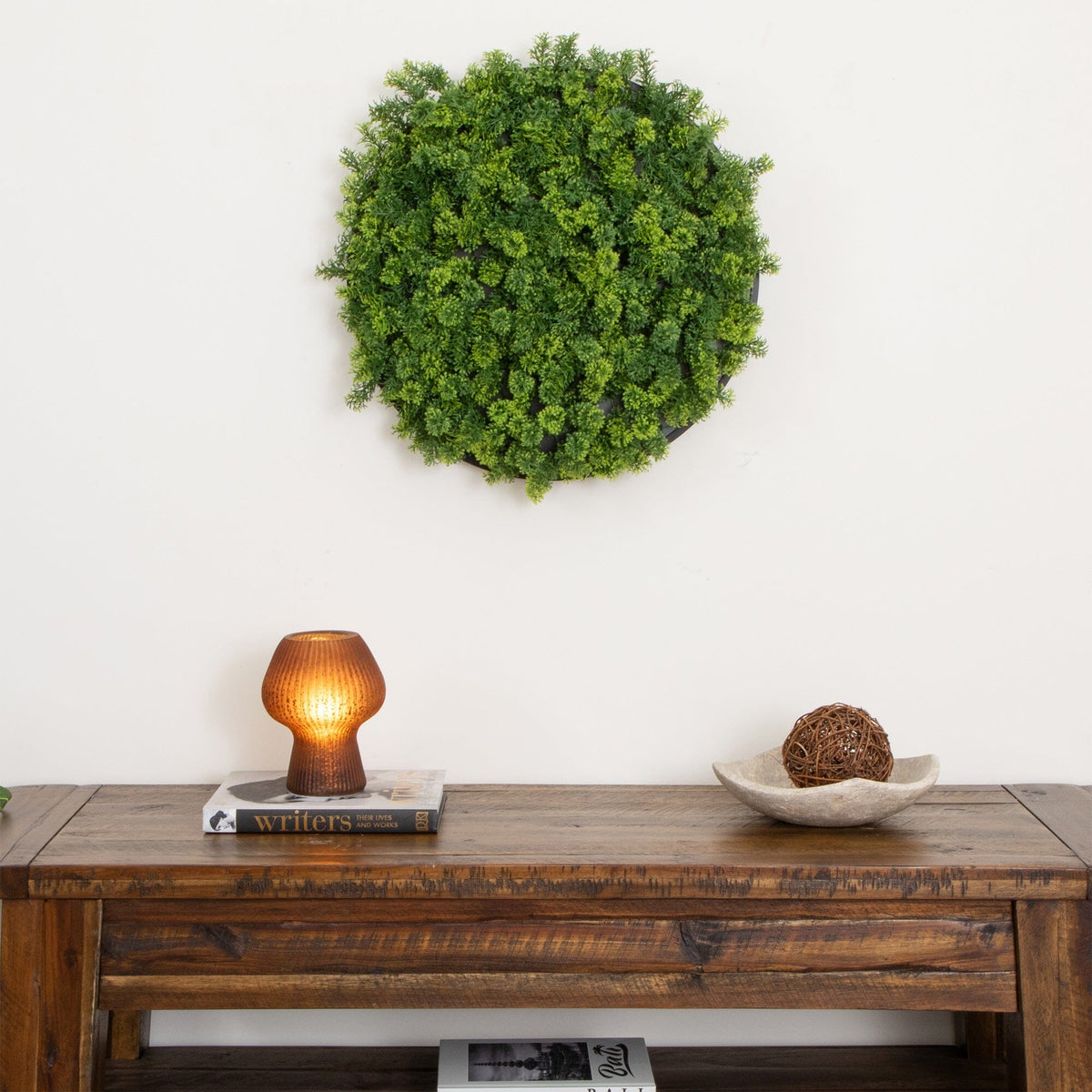 20” UV Resistant Irish Green Meadow Artificial Living Wall Art Panel in Black Aluminum Frame - Che Cose Belle