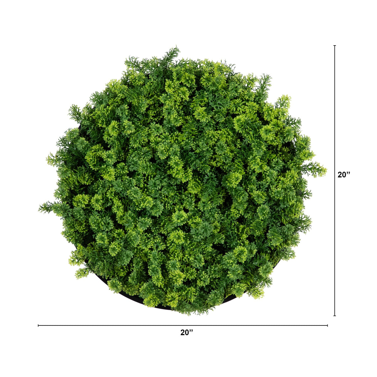 20” UV Resistant Irish Green Meadow Artificial Living Wall Art Panel in Black Aluminum Frame - Che Cose Belle