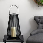20” Vintage Black Metal Wire Votive Tea Lantern Candle Holder - Che Cose Belle