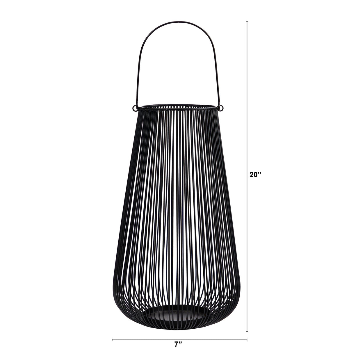 20” Vintage Black Metal Wire Votive Tea Lantern Candle Holder - Che Cose Belle