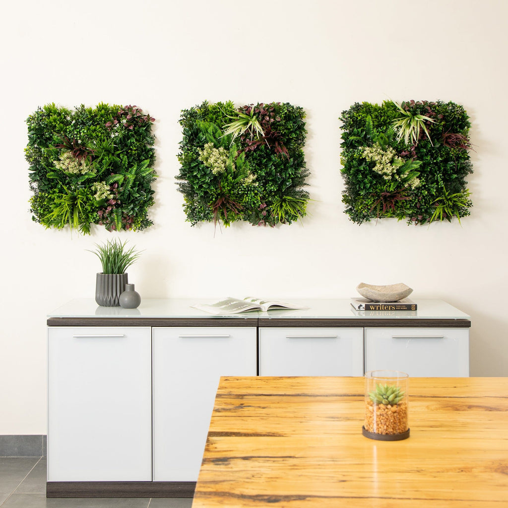 20” x 20” UV Resistant Corfu Island Artificial Living Wall Panels (Indoor/Outdoor) - Set of 3 - Che Cose Belle