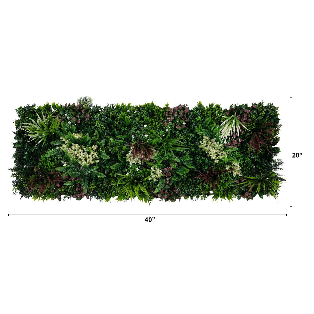 20” x 20” UV Resistant Corfu Island Artificial Living Wall Panels (Indoor/Outdoor) - Set of 3 - Che Cose Belle