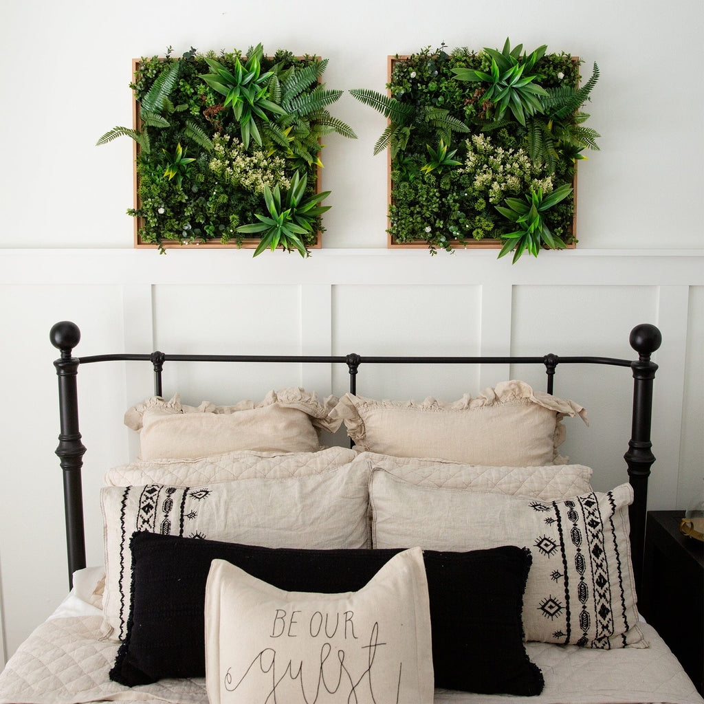 20” x 20” UV Resistant Queensland Rainforest Artificial Living Wall Art Panel in Light Wood - Che Cose Belle