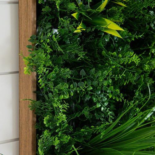 20” x 40” UV Resistant Costa Rican Forest Artificial Living Wall Art Panel in Dark Wood - Che Cose Belle