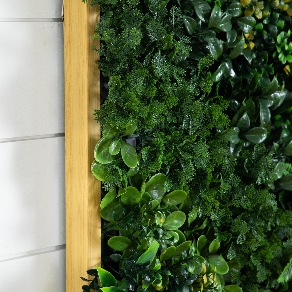 20” x 40” UV Resistant Hawaiian Islands Artificial Living Wall Art Panel in Light Wood-Like - Che Cose Belle