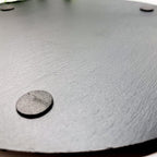 Slate Round 11" Cheese Board Natural Layered Edge Slim 5-6mm