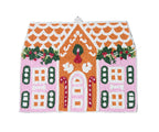 Handcrafted Gingerbread House Beaded Placemat, Beaded Holiday Table Decor, Christmas special beaded placemat by Payton James, Christmas decoration gift for her