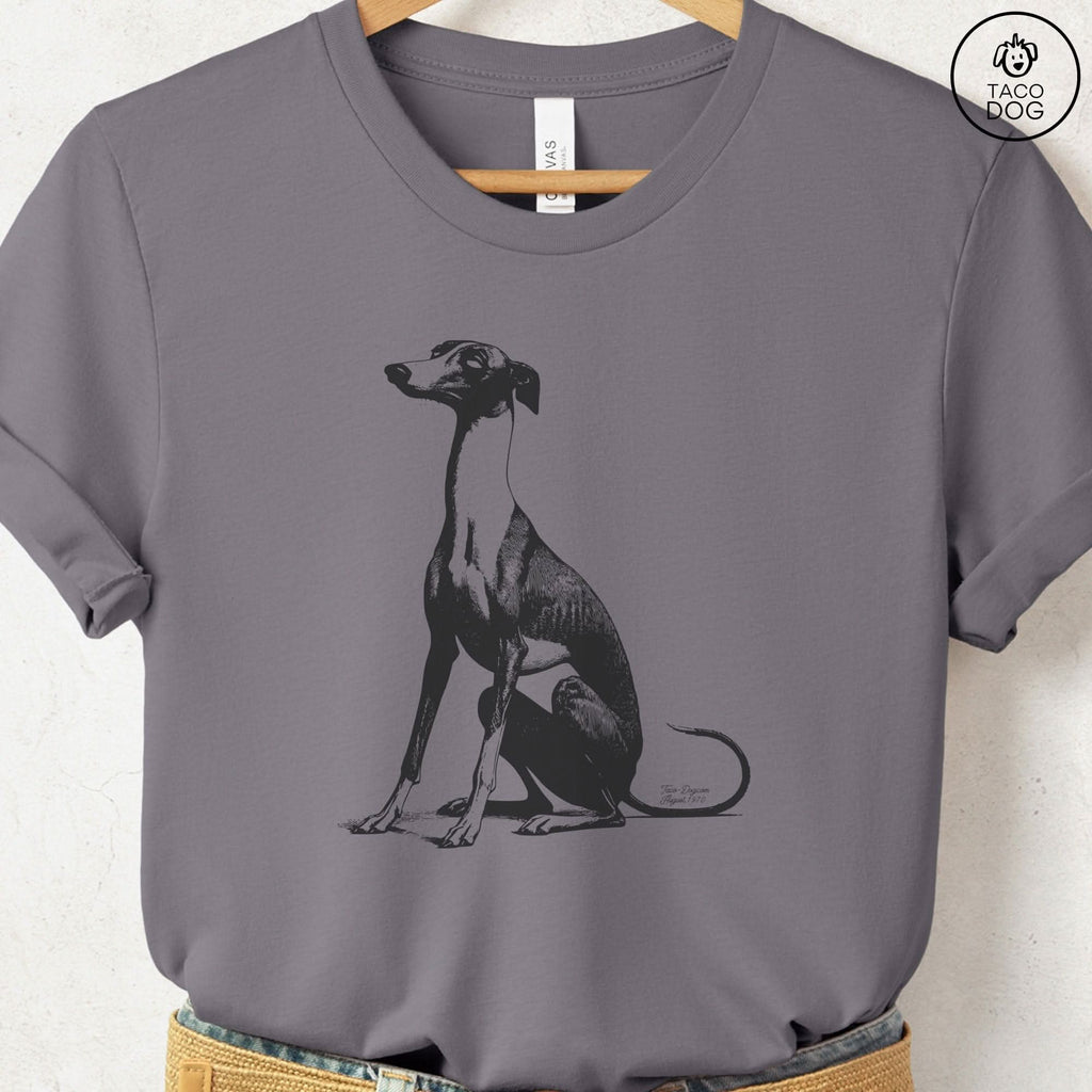 Italian Greyhound Whippet Eye Rolling Disapproving Dog T-Shirt - Che Cose Belle