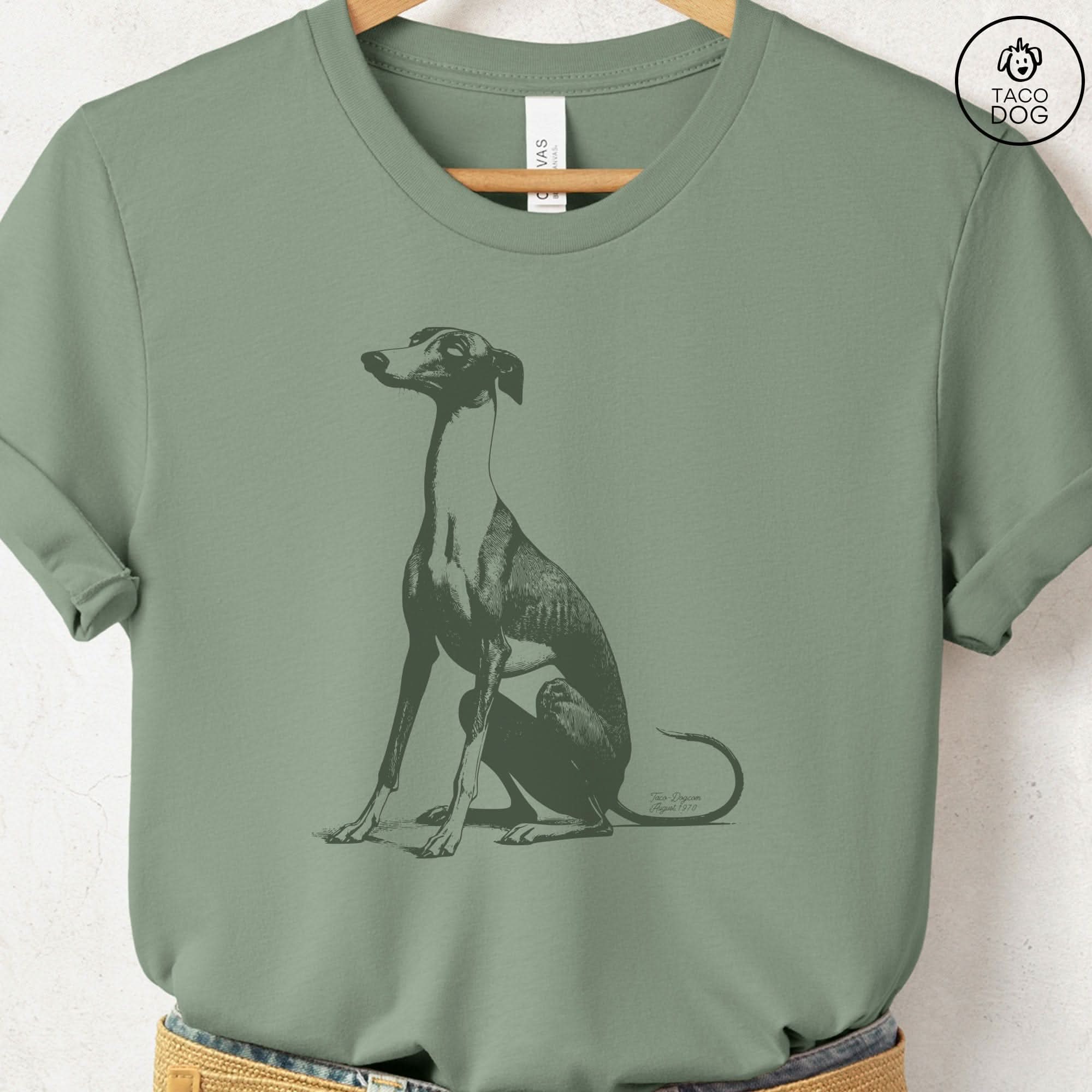 Italian Greyhound Whippet Eye Rolling Disapproving Dog T-Shirt - Che Cose Belle