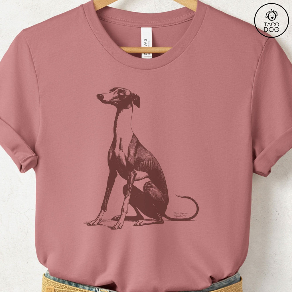 Italian Greyhound Whippet Eye Rolling Disapproving Dog T-Shirt - Che Cose Belle