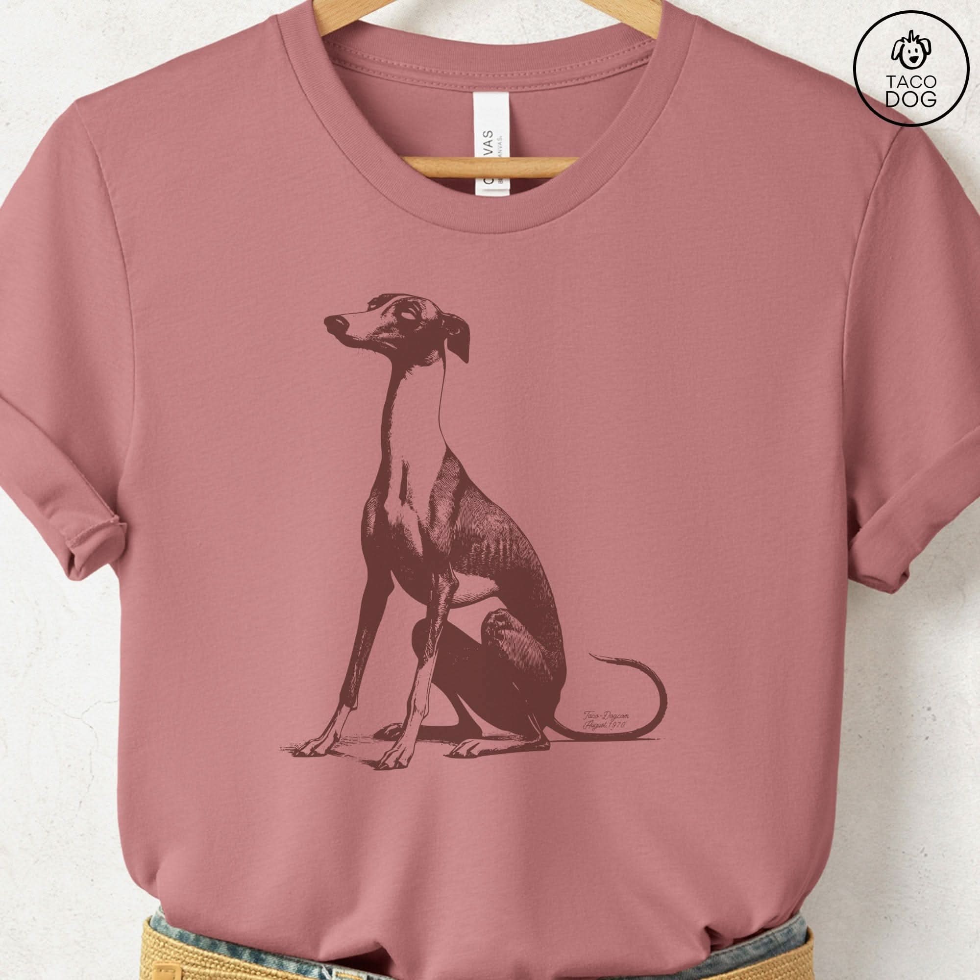 Italian Greyhound Whippet Eye Rolling Disapproving Dog T-Shirt - Che Cose Belle