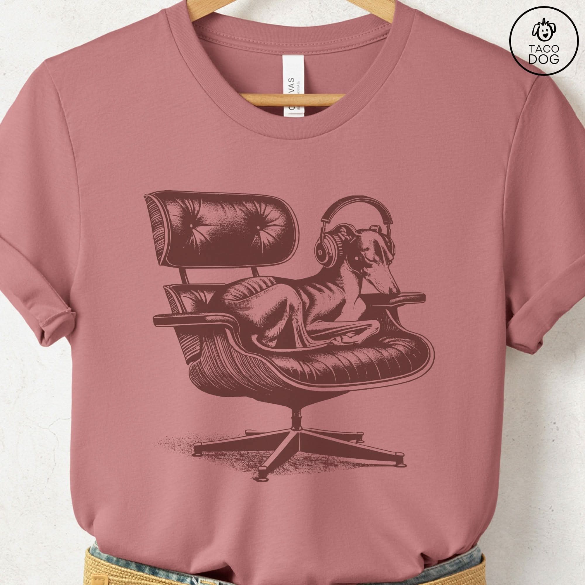 Italian Greyhound Whippet Eames Headphones T-Shirt - Che Cose Belle