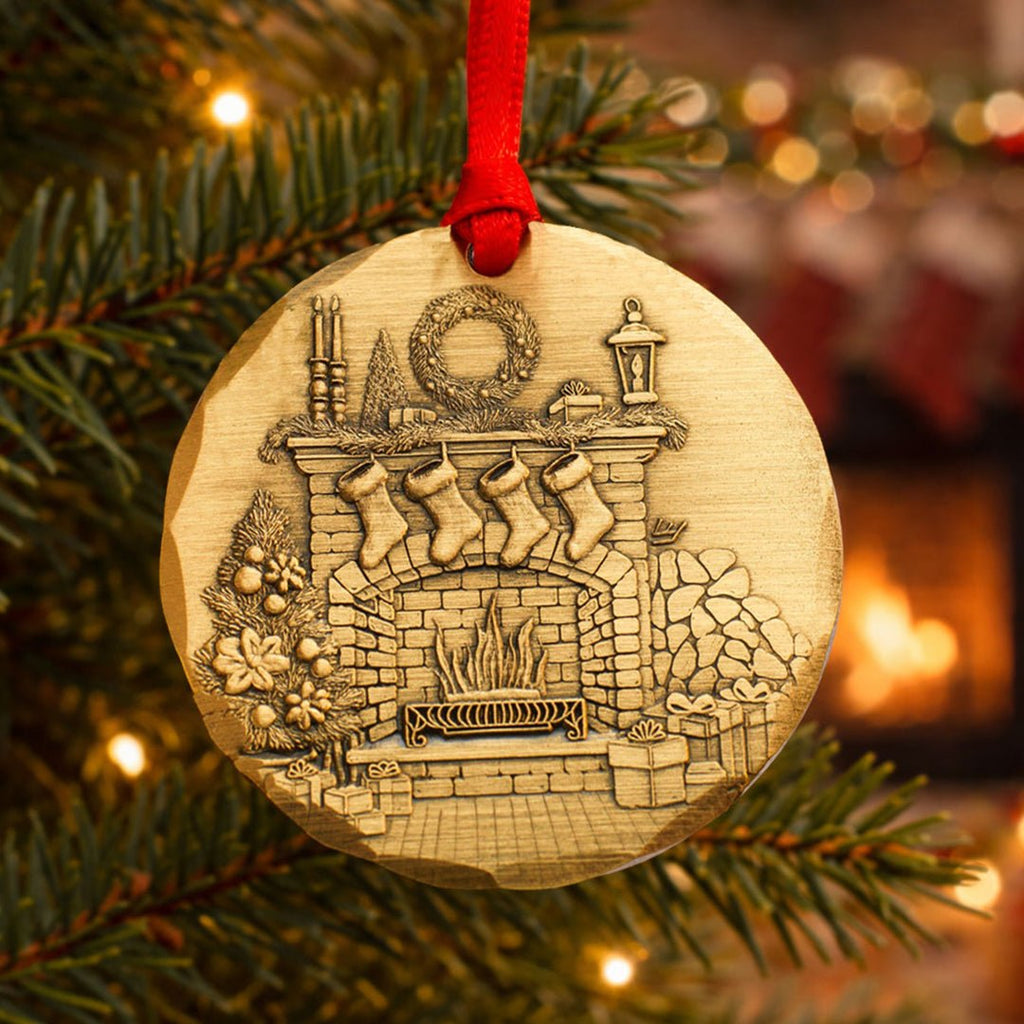 2026 Annual Ornament- Cozy Christmas Hearth (Bronze) - Che Cose Belle