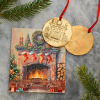 2026 Annual Ornament- Cozy Christmas Hearth (Bronze) - Che Cose Belle