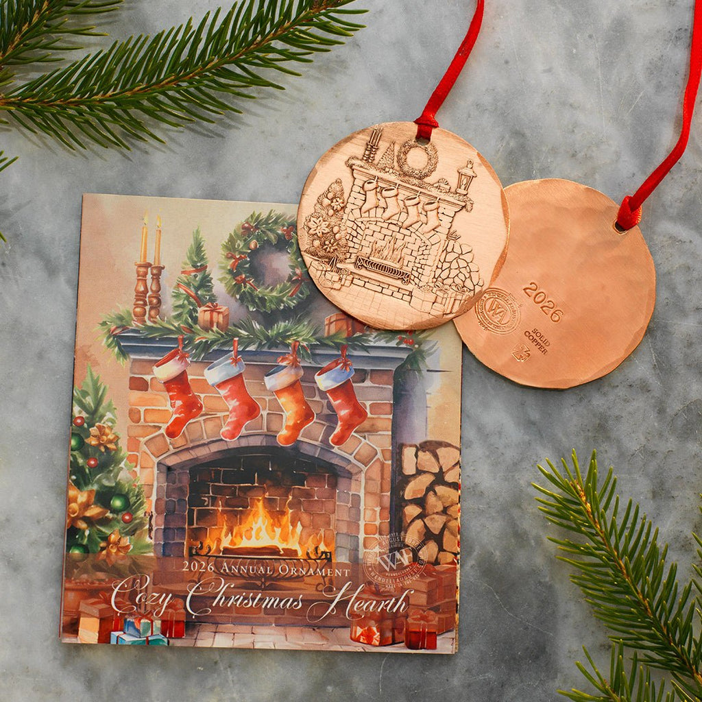2026 Annual Ornament- Cozy Christmas Hearth (Copper) - Che Cose Belle