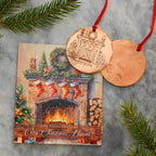 2026 Annual Ornament- Cozy Christmas Hearth (Copper) - Che Cose Belle