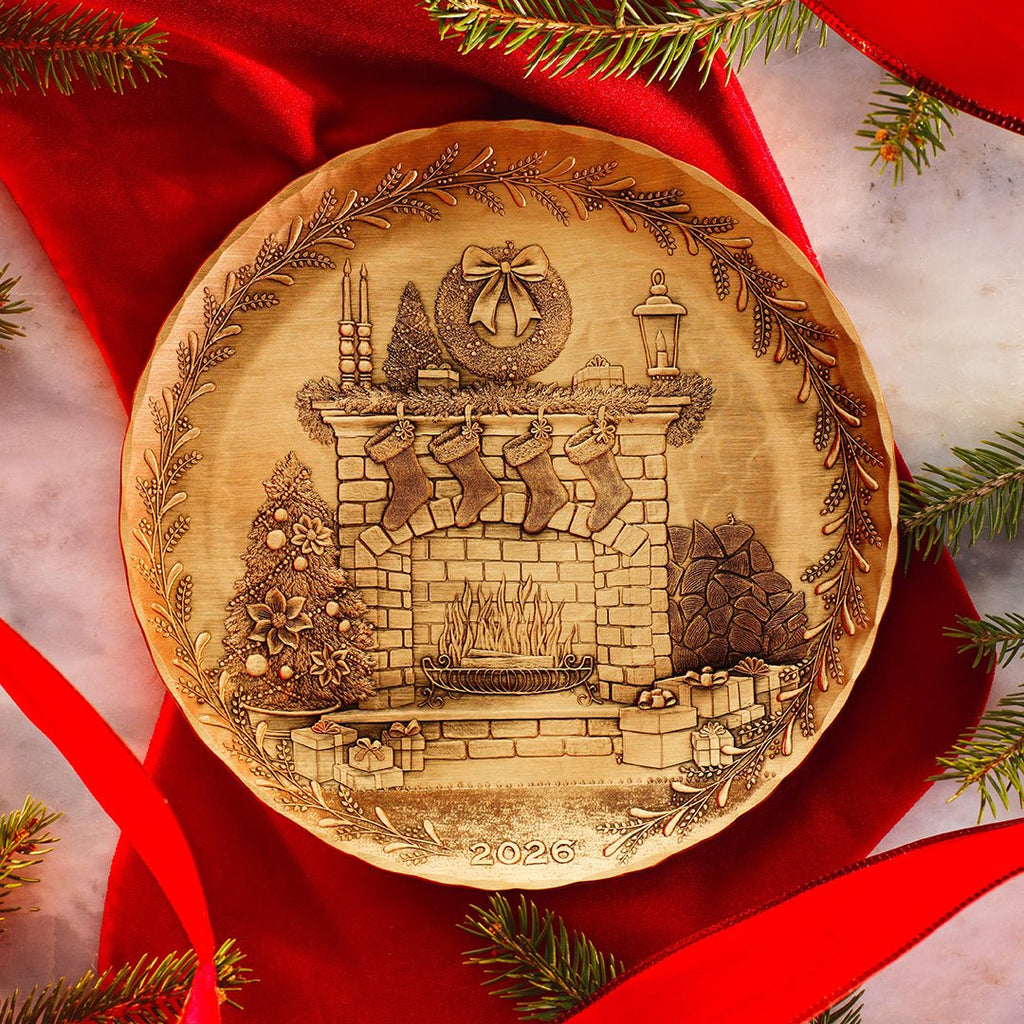 2026 Annual Plate - Cozy Christmas Hearth (Bronze) - Che Cose Belle