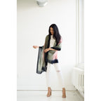 Iris Kiwi Cashmere Merino Handwoven Scarf