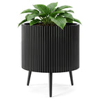 20-Inch Raised Metal Planter with Stand and Drainage Holes