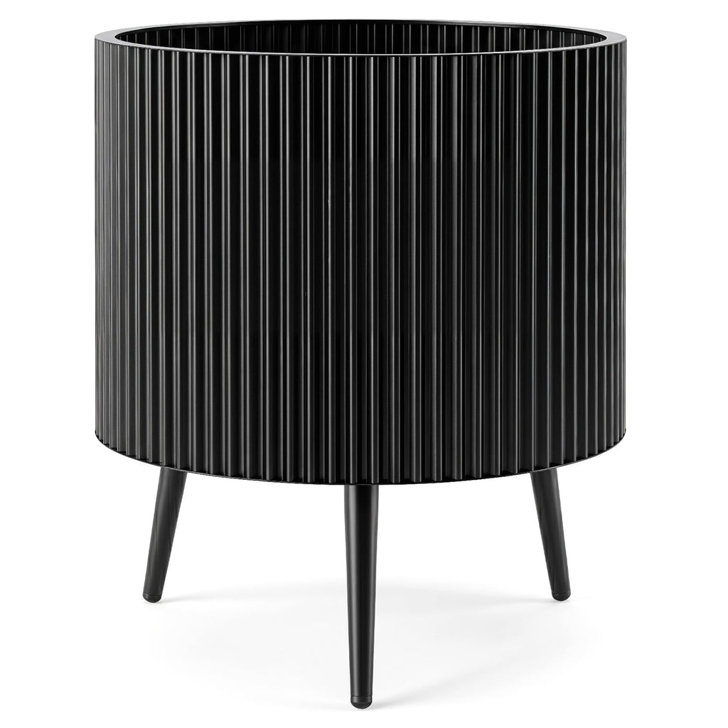 20-Inch Raised Metal Planter with Stand and Drainage Holes