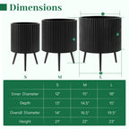 20-Inch Raised Metal Planter with Stand and Drainage Holes