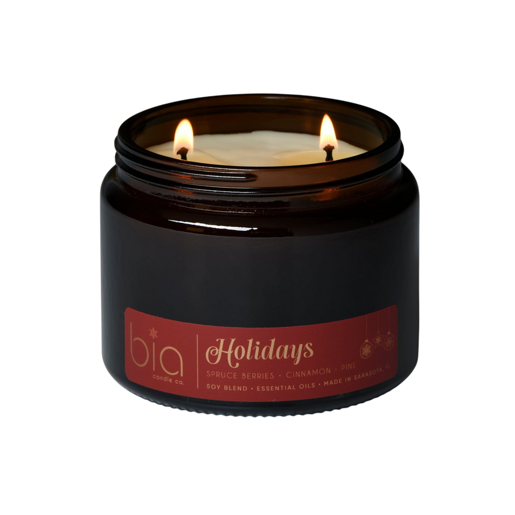 Holidays Christmas Soy Blend Candle — Orange Peel, Cinnamon & Vanilla