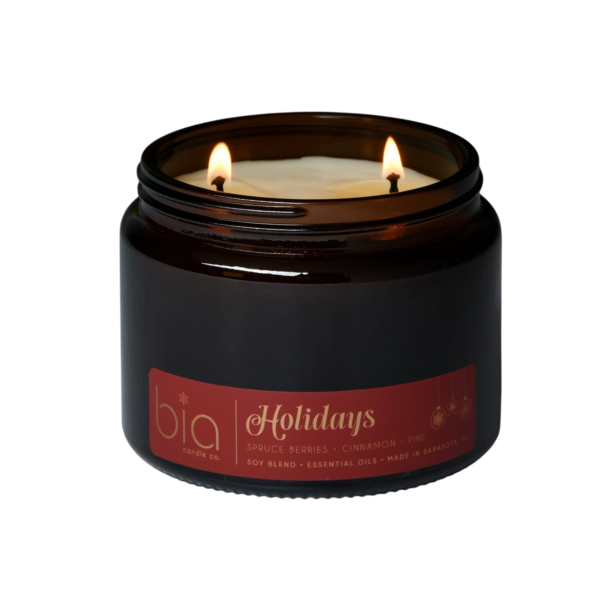 Holidays Christmas Soy Blend Candle — Orange Peel, Cinnamon & Vanilla
