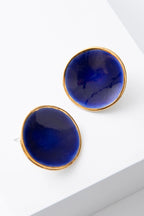 Halo Earrings, Deep Indigo