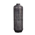 21” Embossed Metal Cylinder Vase - Che Cose Belle