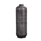 21” Embossed Metal Cylinder Vase - Che Cose Belle