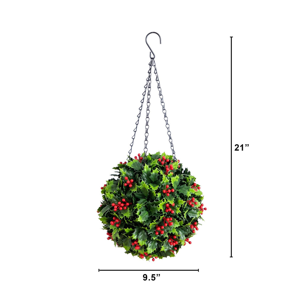 21” UV Resistant Artificial Holly Berry Christmas Hanging Ball (Indoor/Outdoor) - Che Cose Belle