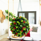 21” UV Resistant Artificial Holly Berry Christmas Hanging Ball (Indoor/Outdoor) - Che Cose Belle