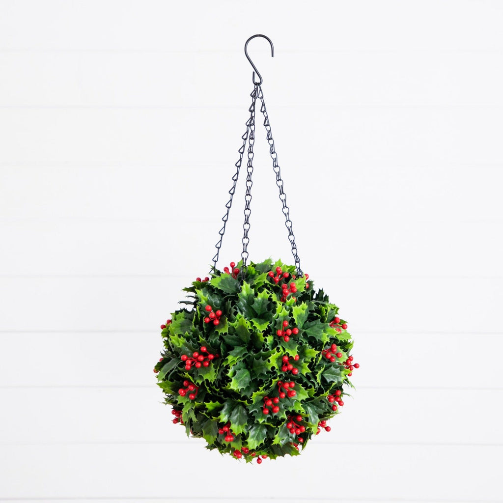 21” UV Resistant Artificial Holly Berry Christmas Hanging Ball (Indoor/Outdoor) - Che Cose Belle