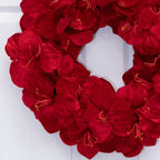 22” Artificial Amaryllis Wreath - Che Cose Belle