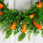 22" Artificial Easter Fern and Carrots Wreath - Che Cose Belle