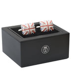 Union Jack Crystal Cufflinks – British Flag Enamel & Crystal Accents
