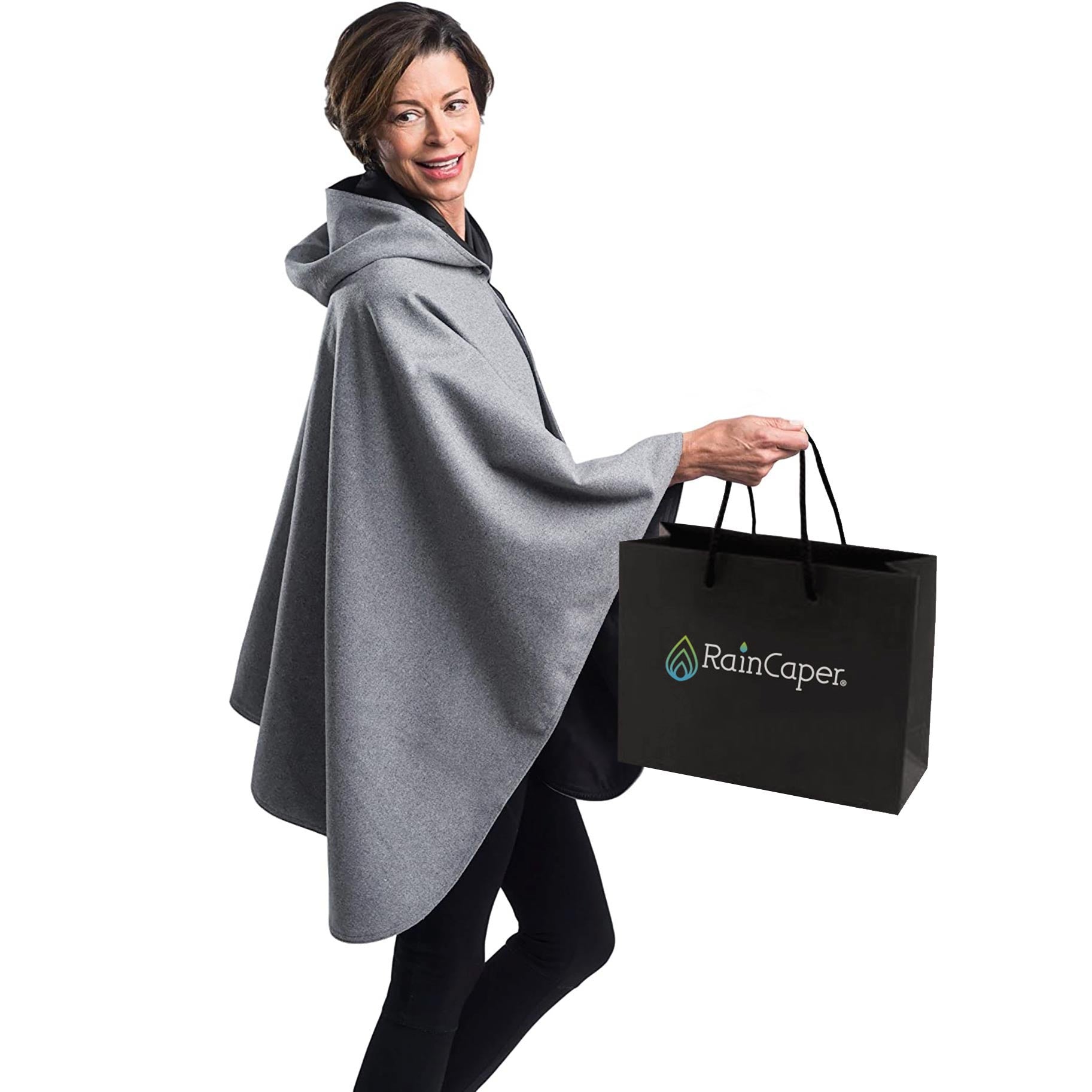 WarmCaper - Warm Pewter Grey - Reversible to Black Rainproof Side
