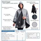 WarmCaper - Warm Pewter Grey - Reversible to Black Rainproof Side
