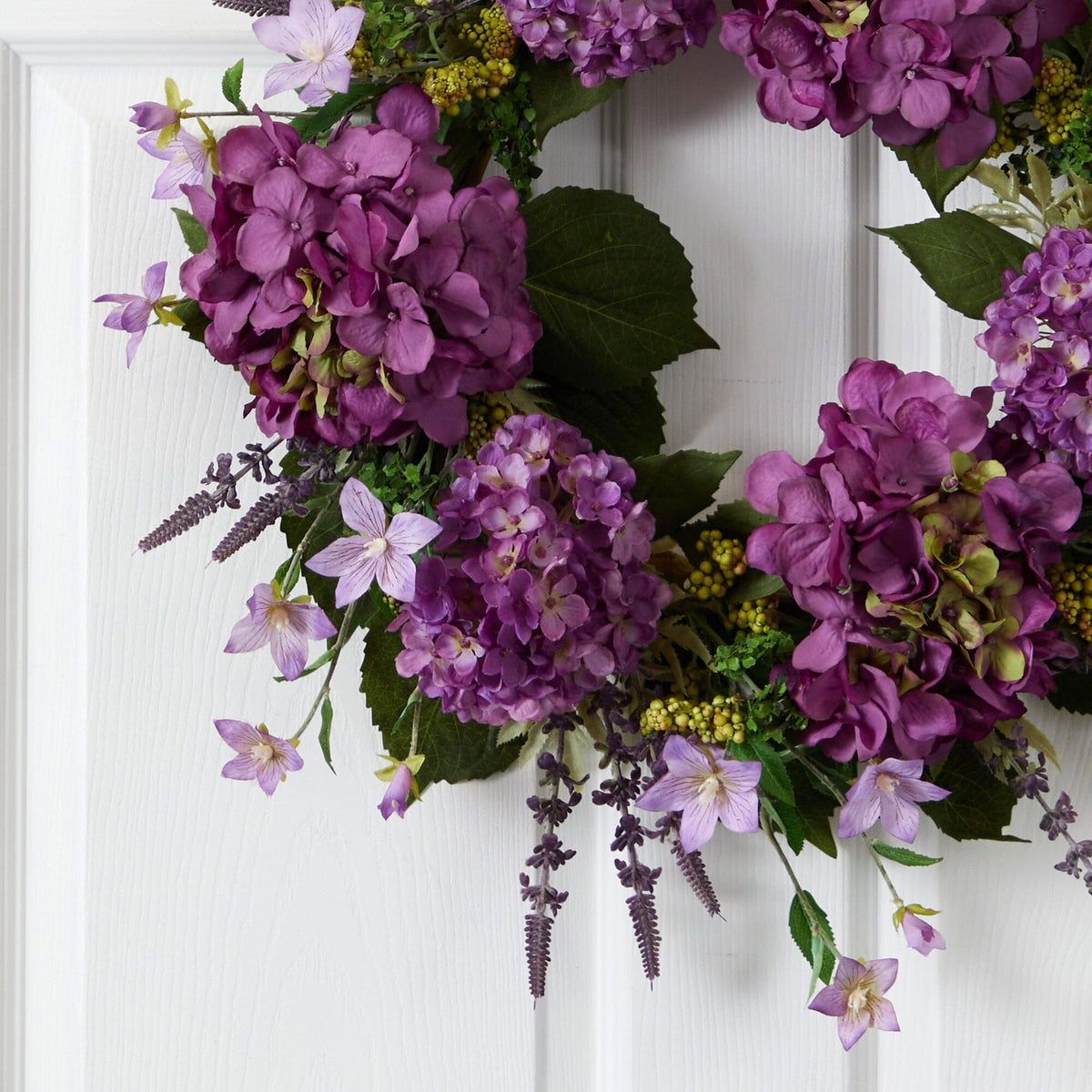 24” Artificial Hydrangea Wreath - Che Cose Belle