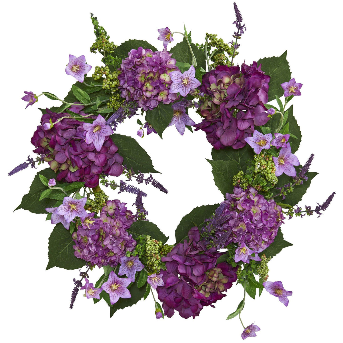 24” Artificial Hydrangea Wreath - Che Cose Belle