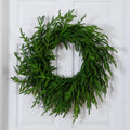 24" Artificial Real Touch Norfolk Island Pine Wreath with Natural Look - Che Cose Belle