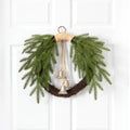 24” Holiday Christmas Pine and Bells Wreath - Che Cose Belle